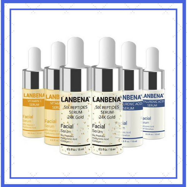 6pcs 24K Gold Six Peptides Serum Set